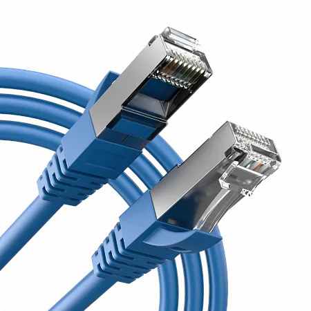 Шнур коммутационный медный RJ45 (патч-корд) LANMIR S/FTP Cat6A LSZH нг(А)-HF 1 м синий
